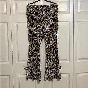 high waisted flair pants